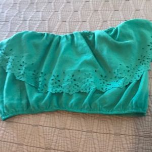 Green crop top